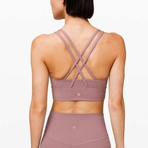 Lululemon Energy Longline LUNAR NEW YEAR *Gold logo - Misty Mocha